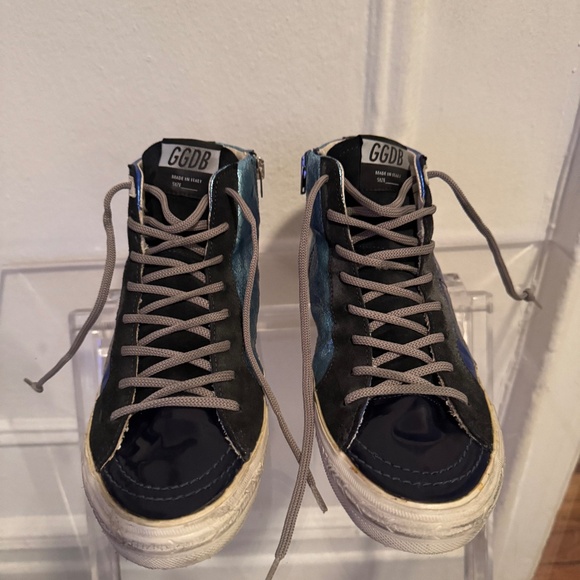 Golden Goose Shoes - Golden Goose Patent Leather Slide High Tops